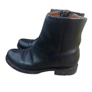 Frye Black Leather Ankle Boots